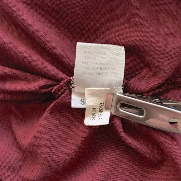 BOBI LA Women’s S supreme garnet red 100% cotton ls jersey mini dress in EUC - Picture 16 of 16